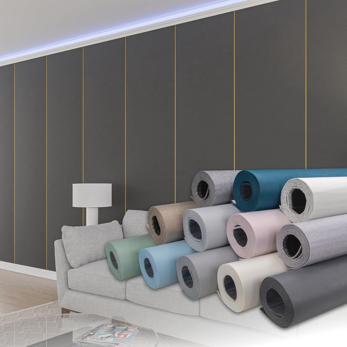 Zelfklevend Isolatiebehang - Geluidsisolerend en Decoratief 2-in-1 (280 x 65 cm)