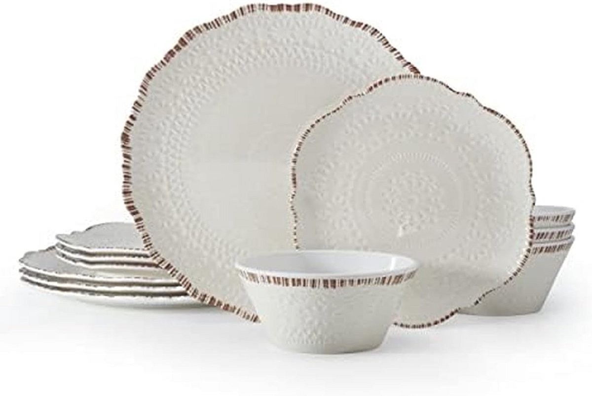 12-delige Outdoor Melamine Servies Set voor 4 Personen