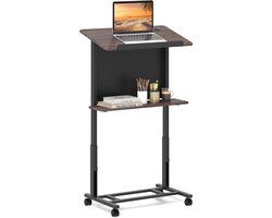 Draagbaar en in hoogte verstelbaar presentatietafel met wieltjes - Mobiele tafel voor klaslokaal, kantoor en kerk