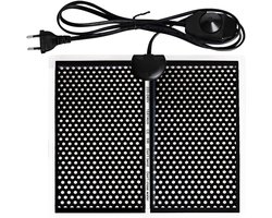 Verwarmingsmat voor dierenverblijven, 15*14 cm, geschikt voor reptielen, waterdicht, regelbare temperatuur (0-35 graden Celsius), Europese standaardstekker (5 watt, 220V-240V).