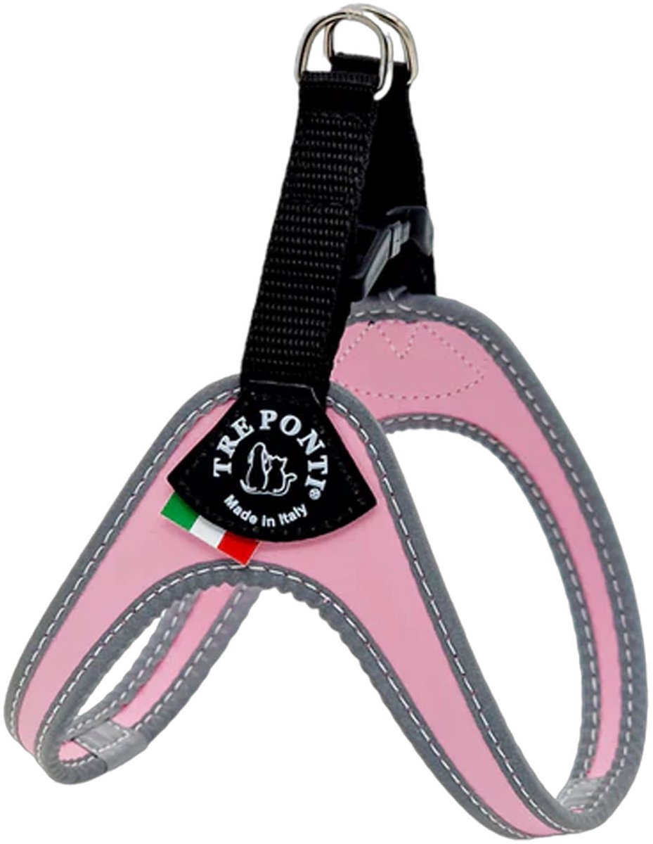 Tre Ponti Hondentuigje Fibbia Maat 4 reflecterend Roze