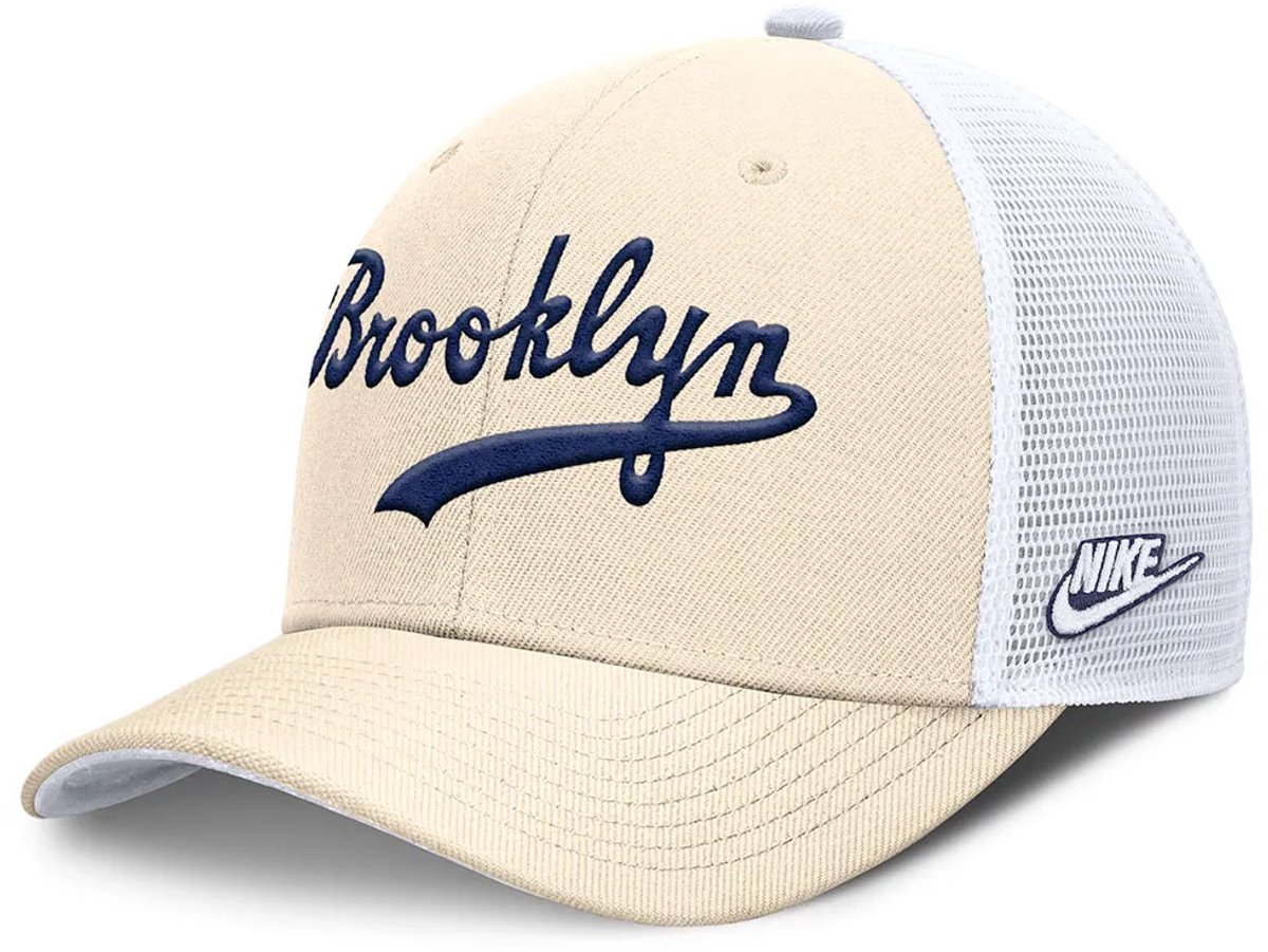Nike Mlb Brooklyn Dodgers Dri-fit Rise Structured Truckercap M-L Wit