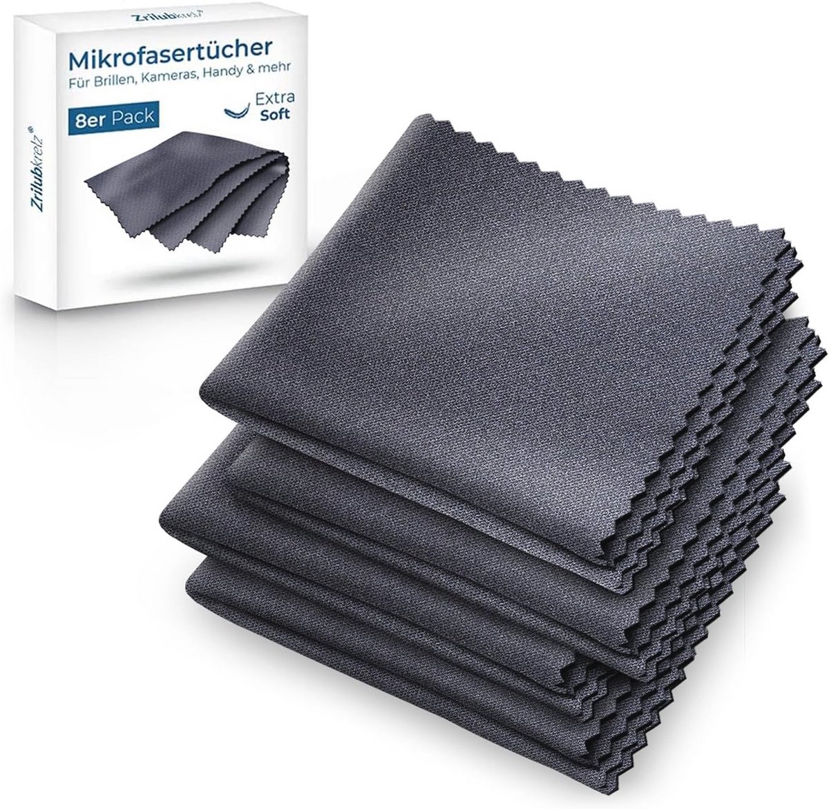Microfiber brillendoekjes - 8 Stuks - Schoonmaakdoeken voor Brillen en Laptops