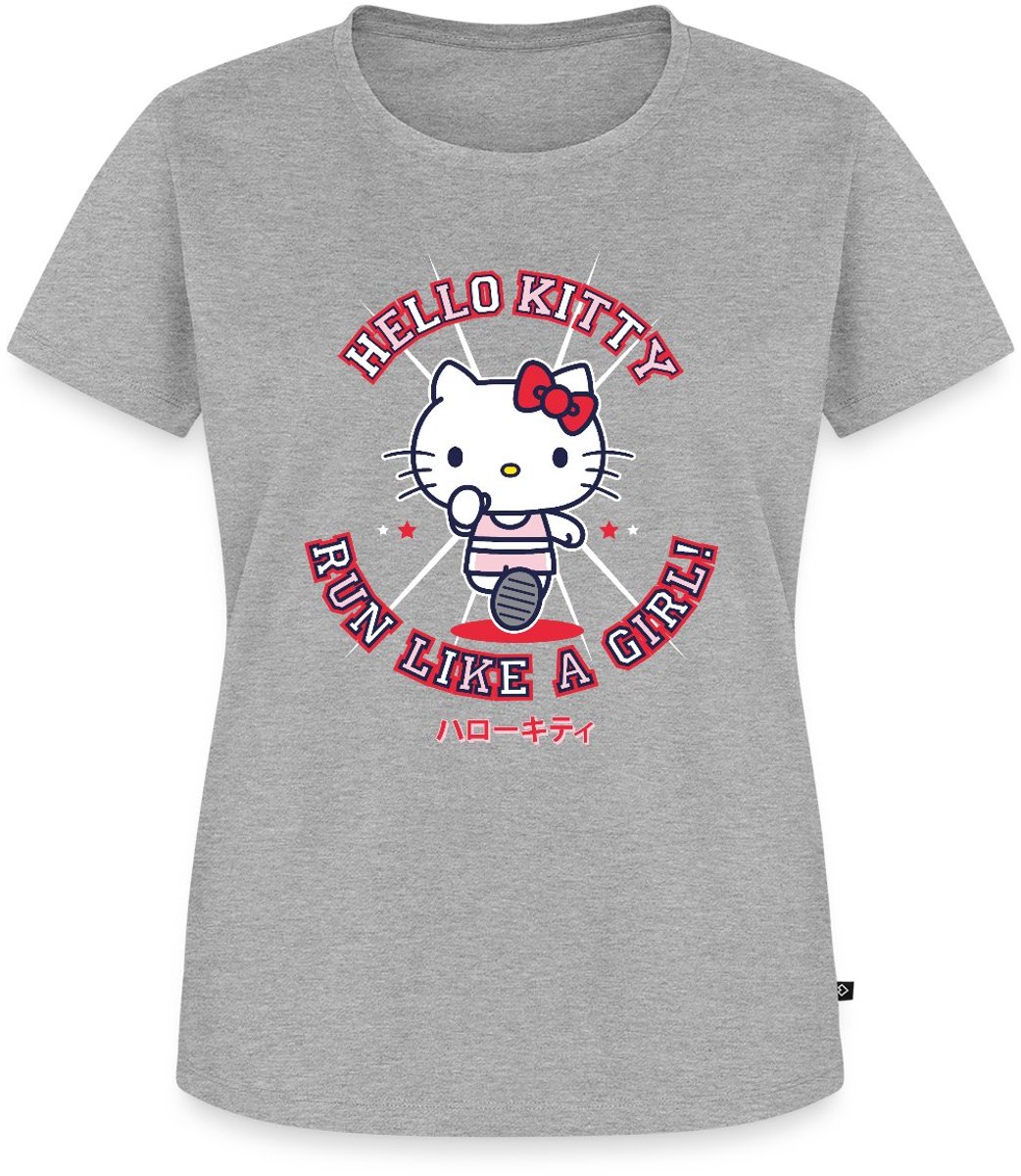 Hello Kitty Run Like A Girl Premium T Shirt Dames