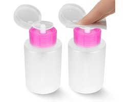 2pcs Liquid Pump Dispenser - Push Down Plastic Pump Bottle Dispenser - Flip Top Cap Met Alcohol