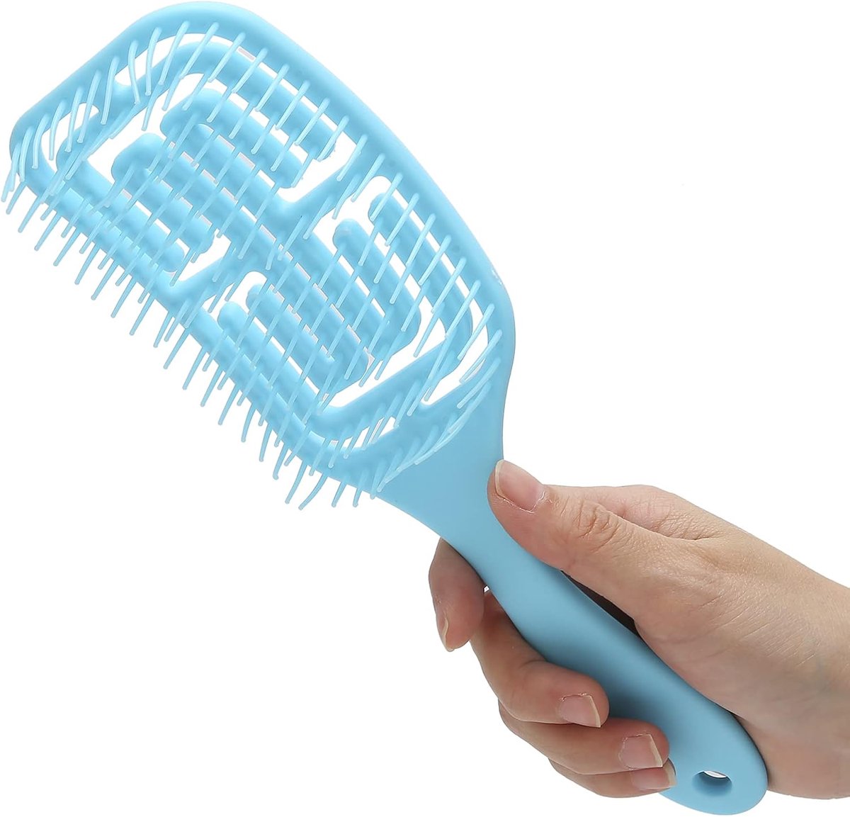 Detangling Hair Brush voor Styling van Krullend Haar - Headcamp Massage Kam (Blauw)