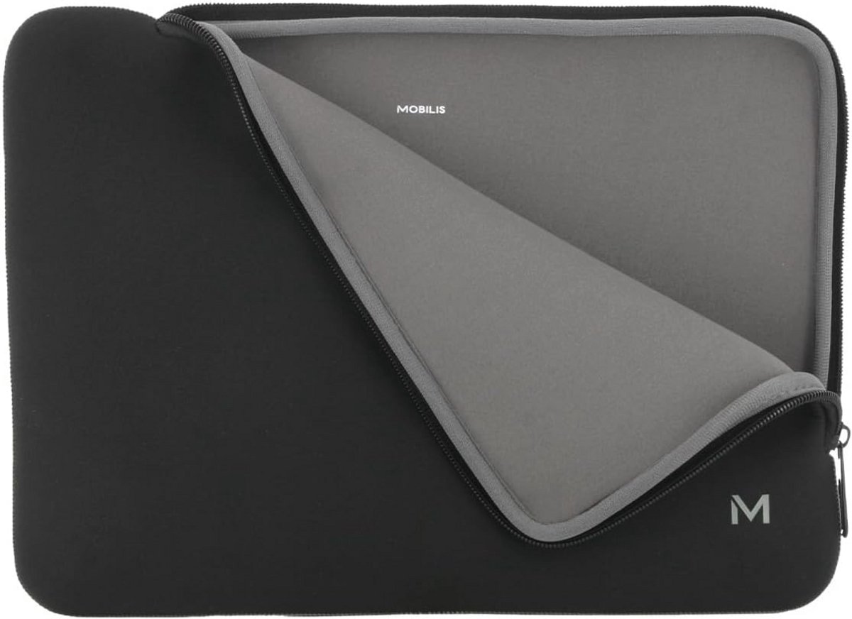 Zachte Neopreen Laptop Sleeve voor 12,5-14 inch - Bescherming tegen Krassen en Stoten in Zwart/Grijs