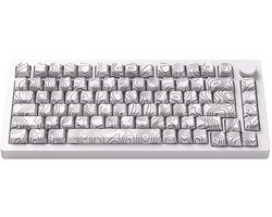 AKKO MONSGEEK M1 V5 - Contour Lines - White RGB Draadloos Hotswap Mechanisch Gaming Toetsenbord
