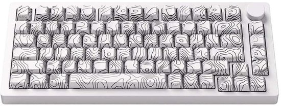 AKKO MONSGEEK M1 V5 - Contour Lines - White RGB Draadloos Hotswap Mechanisch Gaming Toetsenbord