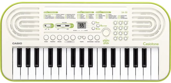 Vedes mini keyboard speelgoed piano Casio SA-50 wit muziekplezier.