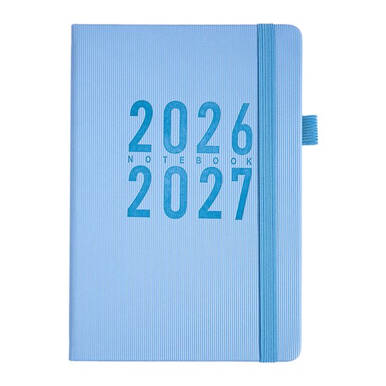 Planner met premium PU-lederen omslag - planner voor 2026 - A5 dagplanner - met maandindex - een hulpmiddel voor tijdmanagement - minimalistisch blauw efficiëntiehandboek voor bedrijven