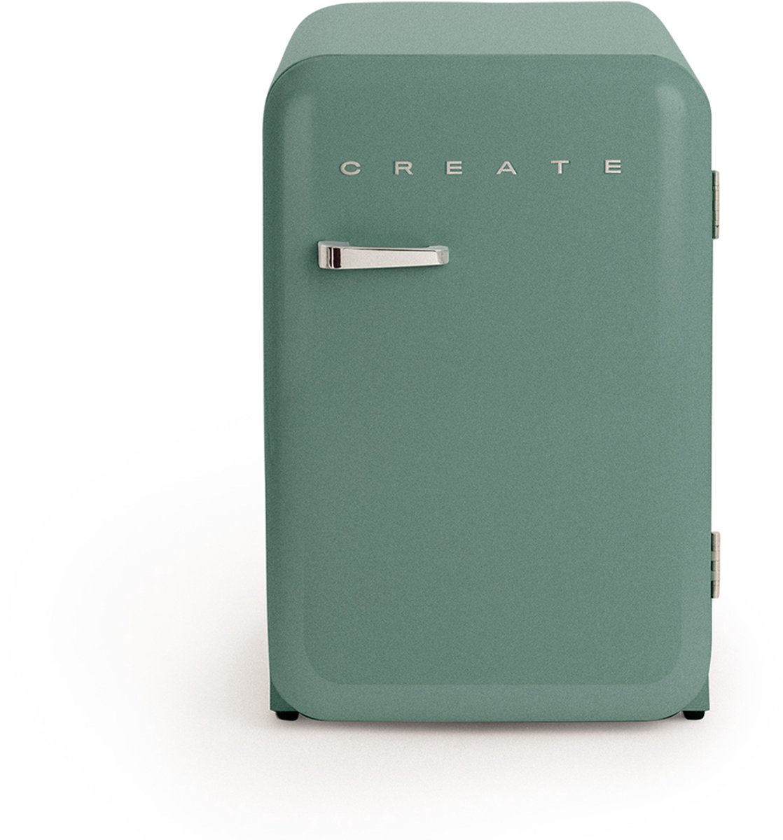 CREATE - Koelkast in retrostijl - Sage - Handvat Zilver - FRIDGE RETRO 107L