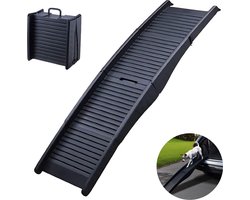 4Paw® Hondentrap 100Kg opvouwbaar - Hondenloopplank - Loopplank hond - Loopplank hond voor auto - Uitschuifbare Hondentrap Auto voor Grote Honden