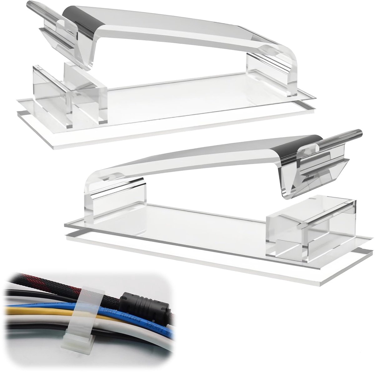 IMPERATORIS® Kabelclips - Kabelbinders - Kabelorganizer - Kabel Management - Voor Bureau, Muur & Meubel - 30 Stuks - Grote kabelhouders