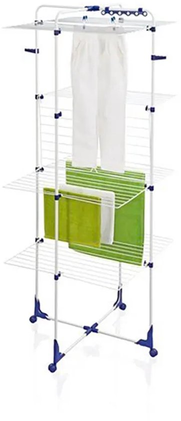 Leifheit droogtoren classic 450 - 45 m drooglente - met wieltjes - incl. houders voor kledinghangers