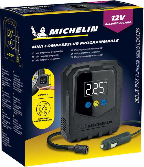 Michelin Elektrische Bandenpomp 12V - Instelbaar op gewenste druk - Tot 8,3 bar - voor autobanden, fietsbanden, sportballen & opblaasartikelen — afbeelding 5