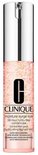 Clinique Moisture Surge oogcrème in een roze, doorzichtige verpakking met de tekst 'Clinique moisture surge eye 96-hour hydro-filler concentrate'.