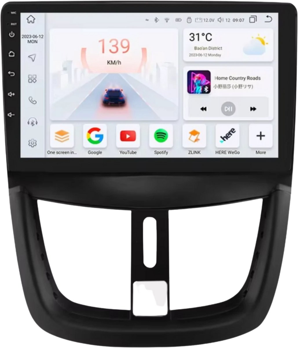 Autoradio met bluetooth - Carplay - Voor Peugeot 207 / 207CC (2006-2015) - Geschikt voor Apple en Android - Stereo - Navigatie - Navigatiesysteem auto - 3GB 32GB