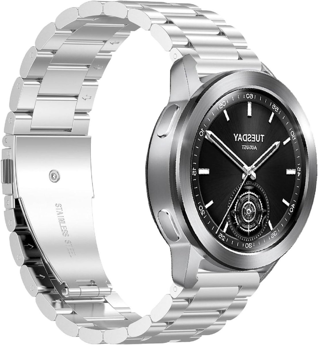 Provento - Roestvrij stalen horlogeband voor Xiaomi Watch S3-S4 - Zilver.timeScale=""></noscript>