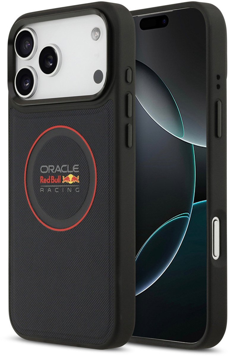 Red Bull Racing Back Cover - iPhone 17 Pro - MagSafe - Meshed PU Leather - Navy