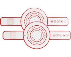 2 stuks Bakmat voor Nederlandse Oven - Broodslinger - Siliconen- Sling-bakmat met lange handgreep - Broodbakmat - Herbruikbare Nederlandse Ovenvoering met Lange Handvatten-Geschikt voor airfryer, oven en magnetron 52.5×21.5×0.04cm