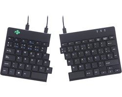 Ergonomisch Gesplitst Toetsenbord met Pauze Indicator - Compact QWERTY (ES) Bedraad - Zwart