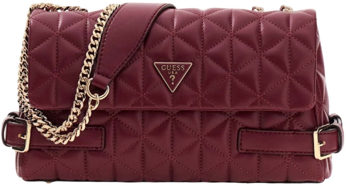 GUESS schoudertas Paisleigh Convertible Xbody Flap Bag Burgundy wijnrood