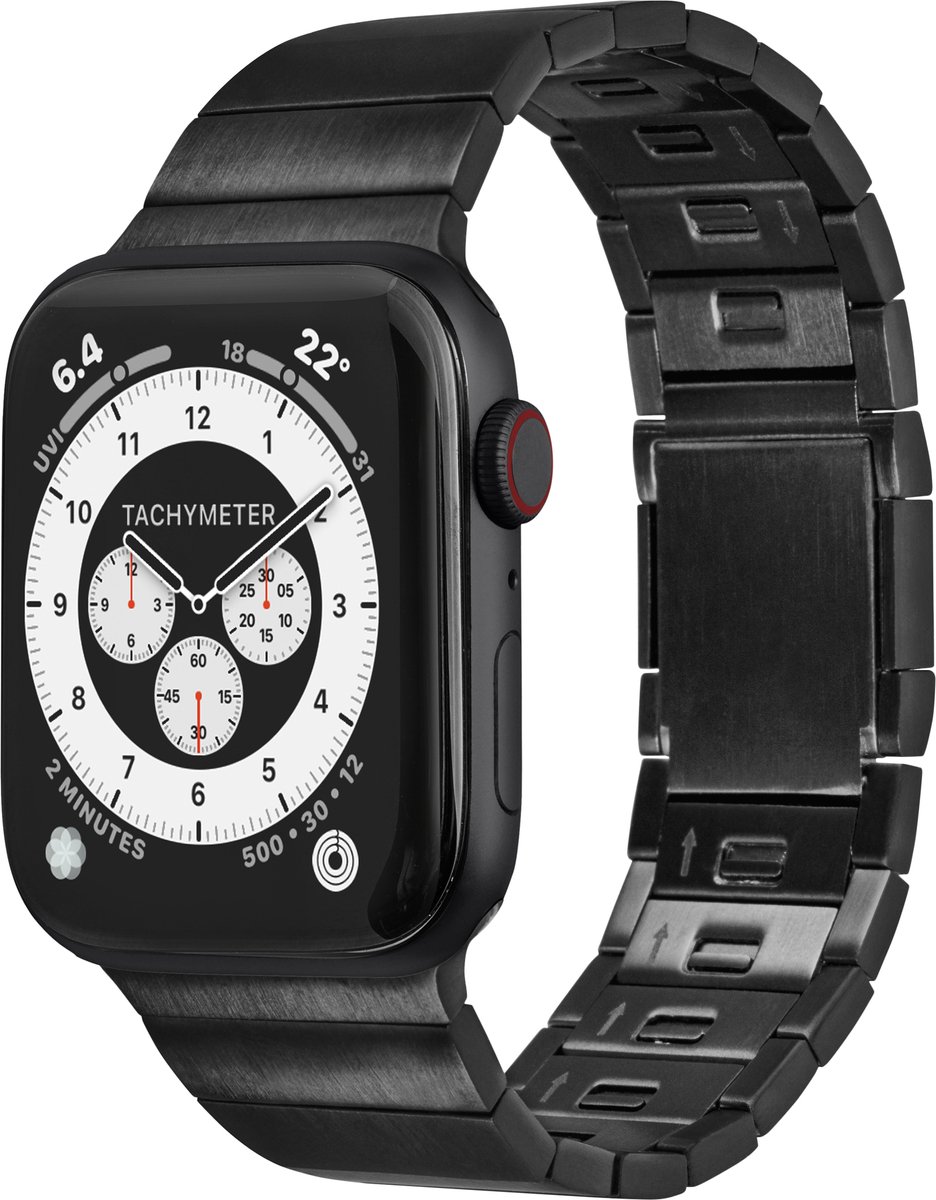 LAUT LINKS 2.0 Stainless Steel Apple Watch 42mm / 44mm / 45mm / 49mm Zwart