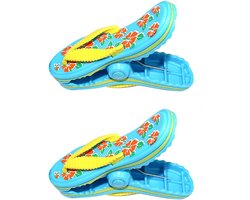 2 Pack Slipper Towel Clips - Sterke Strandstoel Handdoek Klemhouder - Grote Winddichte Kledinghanger - Zware Kunststof Badhanddoek Klem voor Vakantie Strand Zonligstoelen - Zwembadstoel
