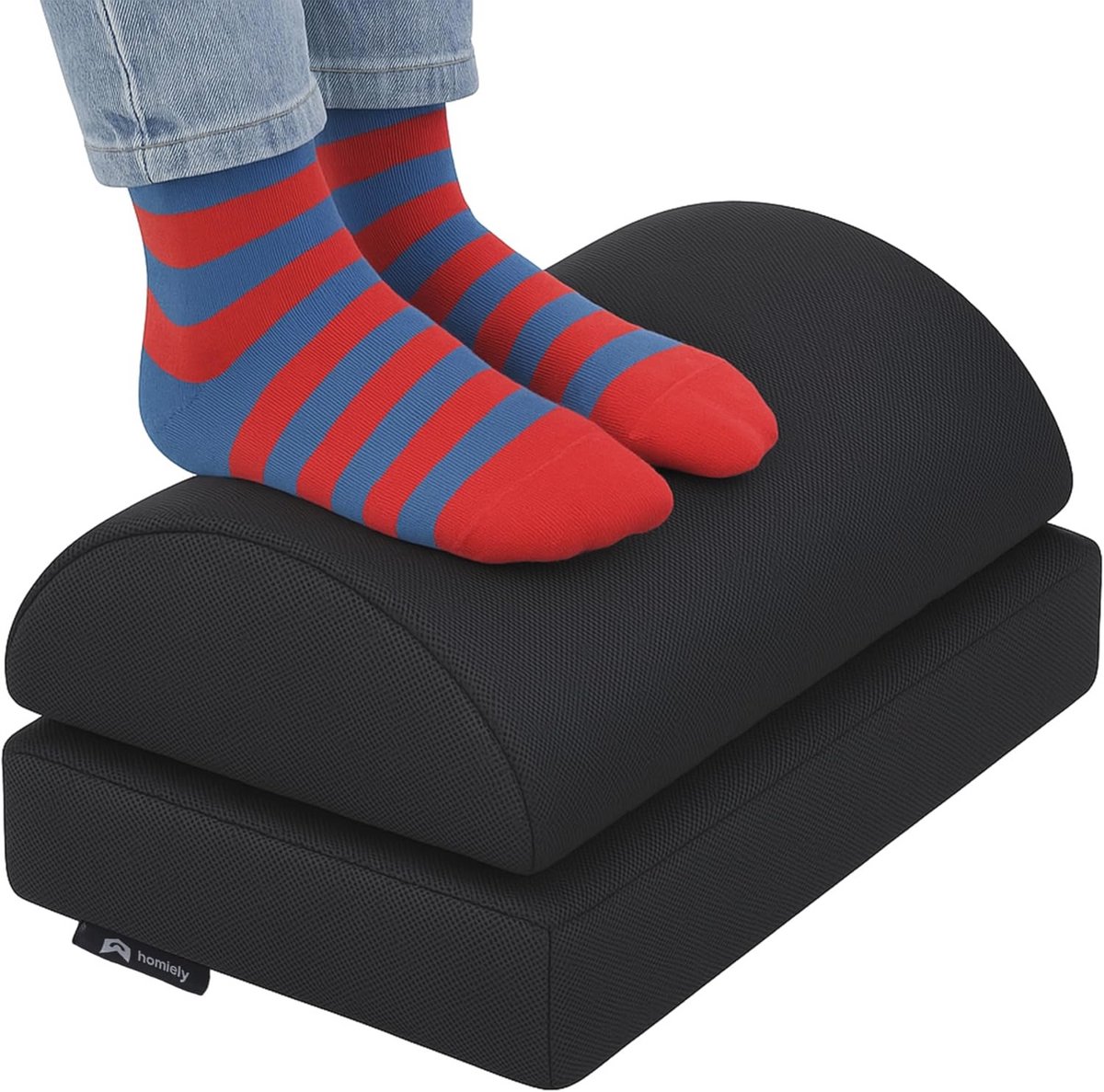 Verstelbare voetsteun met antislip voor extra beenondersteuning, ideaal voor kantoor en reizen