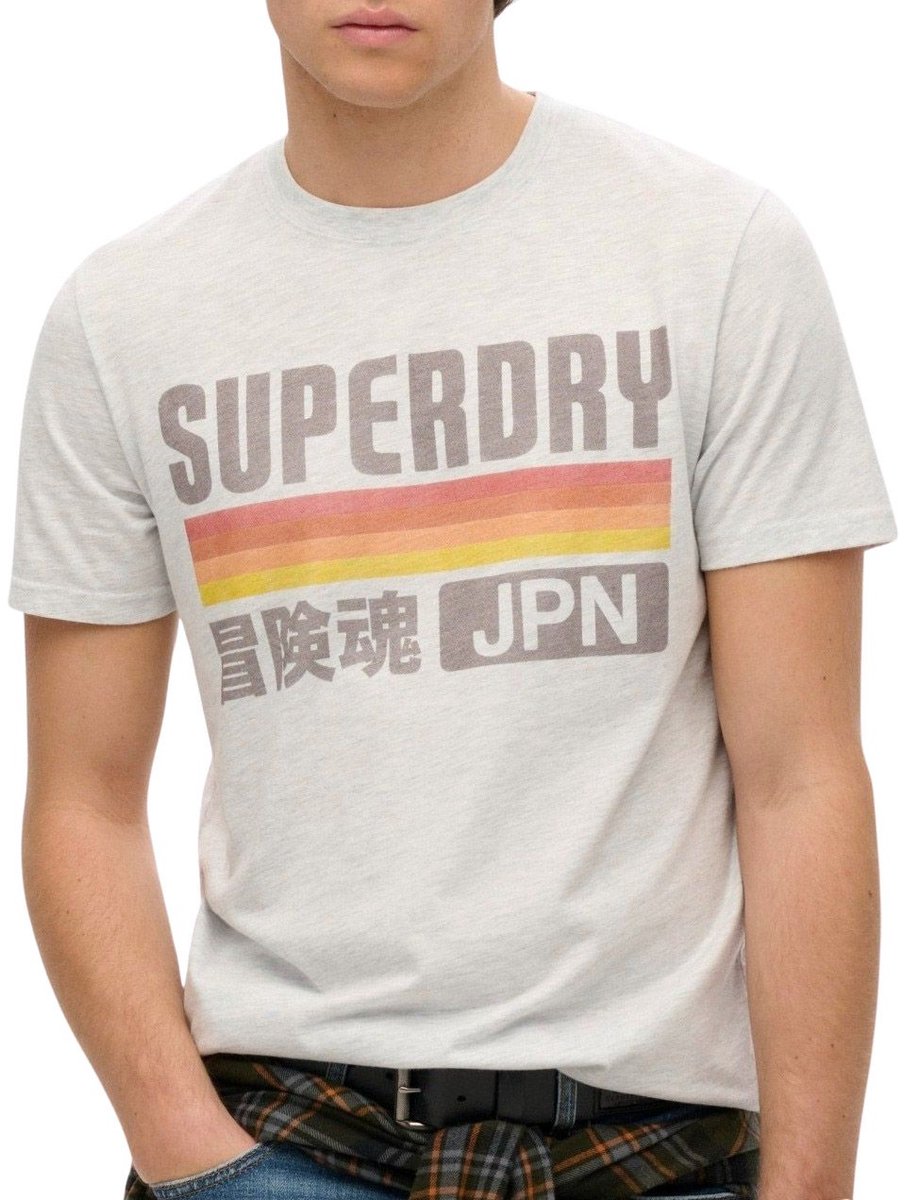 Superdry Japan Stripe Relaxed Shirt Heren Grijs