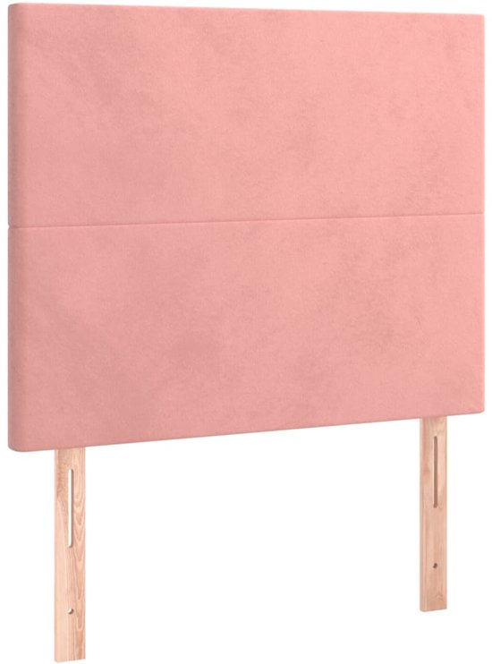 vidaXL Sommier tapissier avec matelas et velours LED Rose 120 x 200 cm