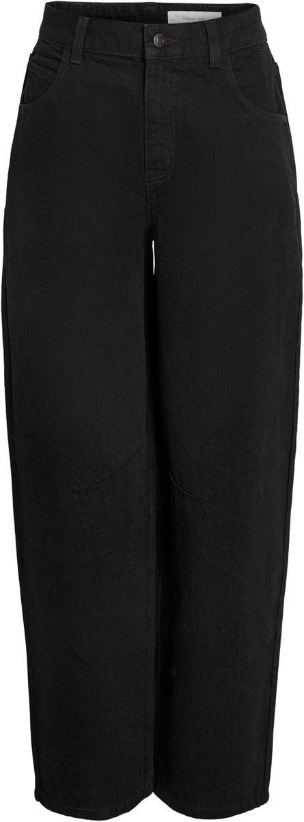 Noisy may Jeans Nmhazal Hw Barrel Jeans Vi606bl Noo 27036739 Black Dames Maat - W27 X L30