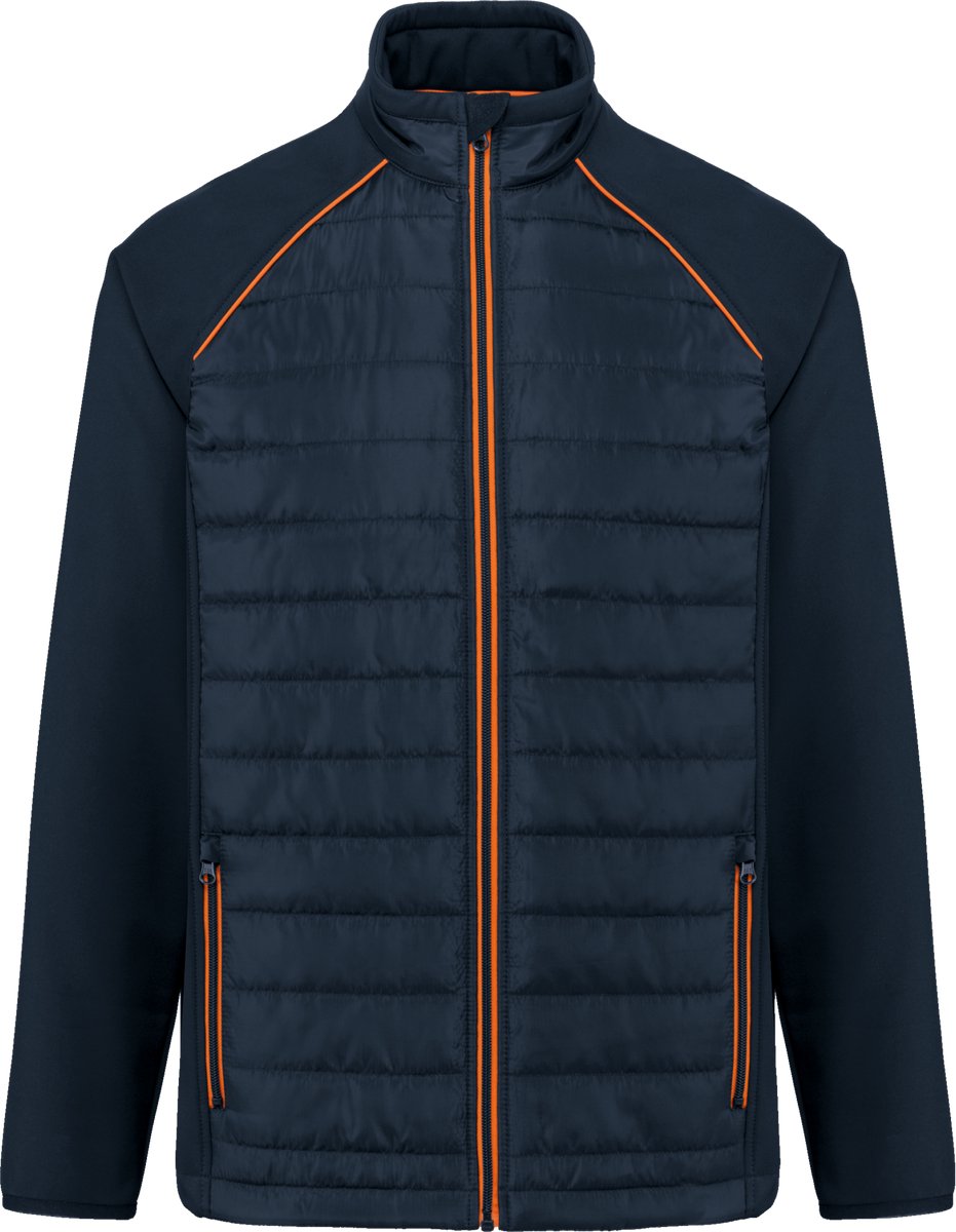 WK. Designed To Work Jas Day To Day in twee stoffen unisex WK6147 - Navy / Fluorescent Orange - 4XL