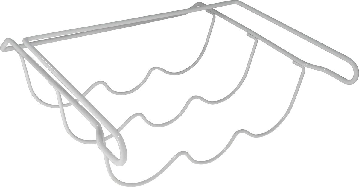 Dparts universeel flessenhouder voor in koelkast - metaal - hangend / liggend - flessenrek wijnrek - max 3 flessen