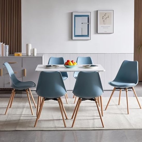 Set van 4 Knoll Saarinen Chairs | Okergeel Bouclé | Nieuw gestoffeerd | Meubelstoffeerderij