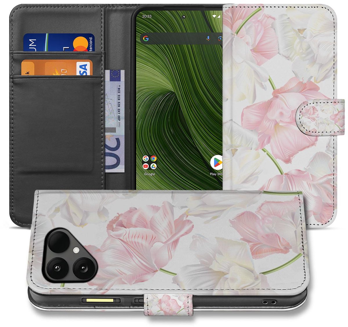 Lovely Flowers Fairphone 6 Portemonnee Hoesje Magneetsluiting
