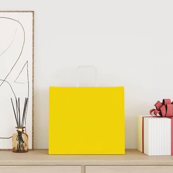 Gcardist Medium 16 stuks krafttassen met handgrepen, 27 x 21 x 11 cm, cadeautasjes 16 verschillende kleuren voor senioren, meervoudig gebruik (middelgroot, 19 x 10,5 cm