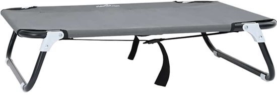 Hondenbed | Hondenmand Lichtgrijs 80 x 55 x 18 cm Staal
