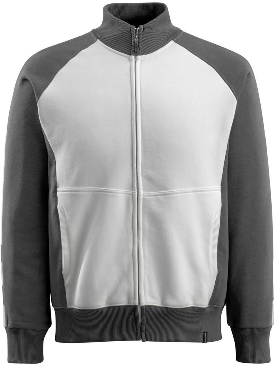 Mascot Unique Sweatshirt met rits 50565-963 - wit/donkerantraciet - 2XL