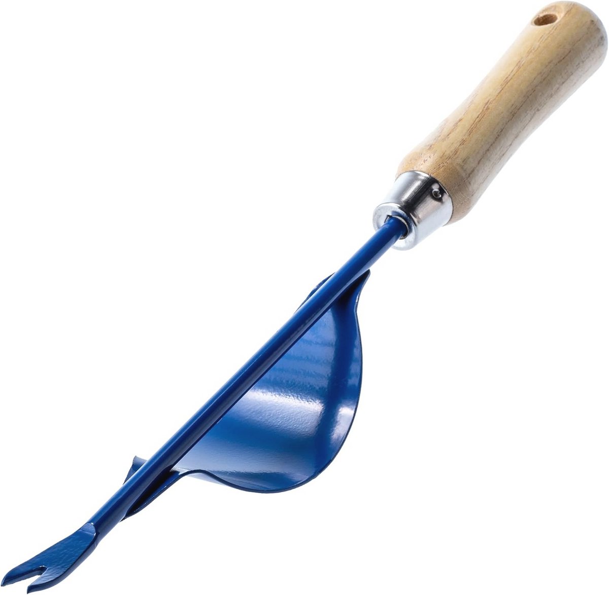 Efficiënte handmatige onkruidsteker van roestvrij staal met houten handvat (36,5 cm)