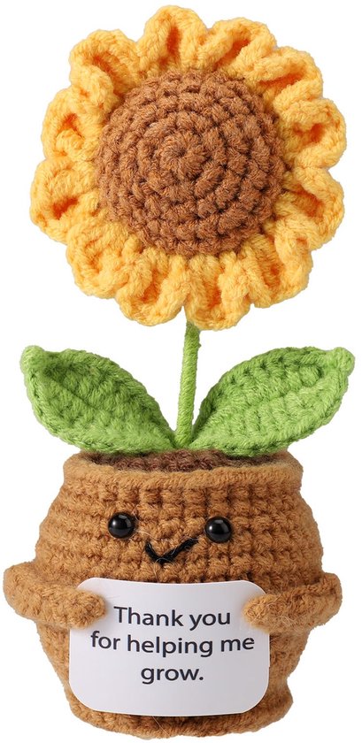 Lpoppcx Positieve Gehaakte Knuffel - Emotionele Steun Knuffel | Pluche