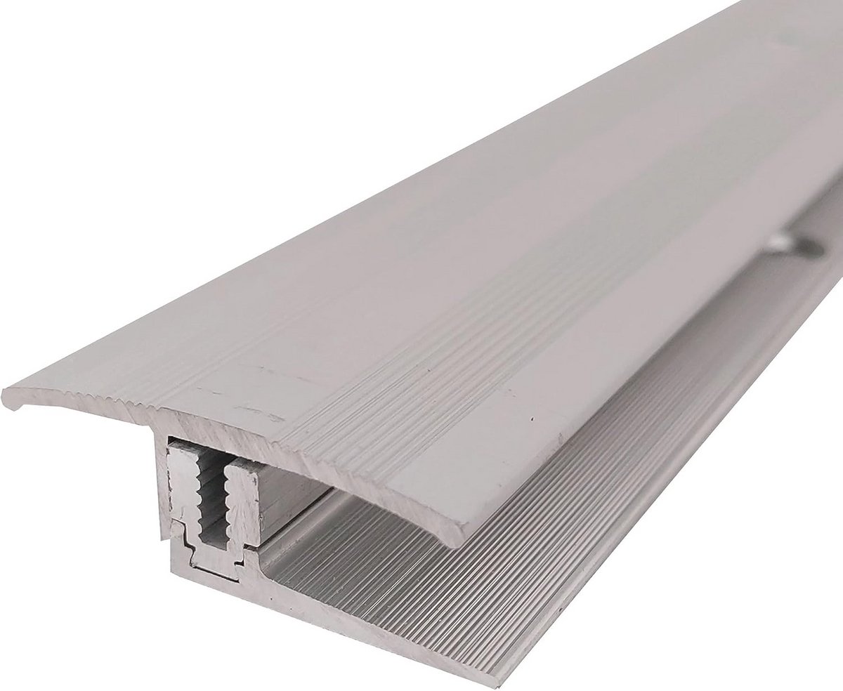 Flexibel overgangsprofiel voor parket- en laminaatvloeren - 90 cm lang, 35 mm breed, zilve