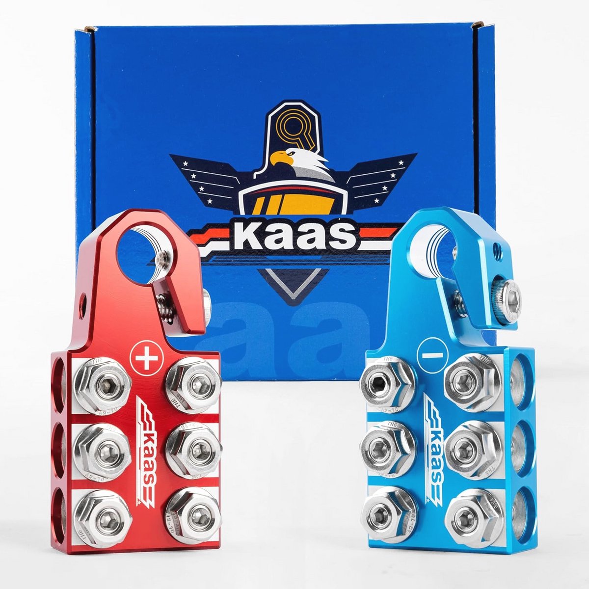 Kleurcode batterij aansluitingen set voor voertuigen, 12-weg terminal, 8AWG tot 4/0