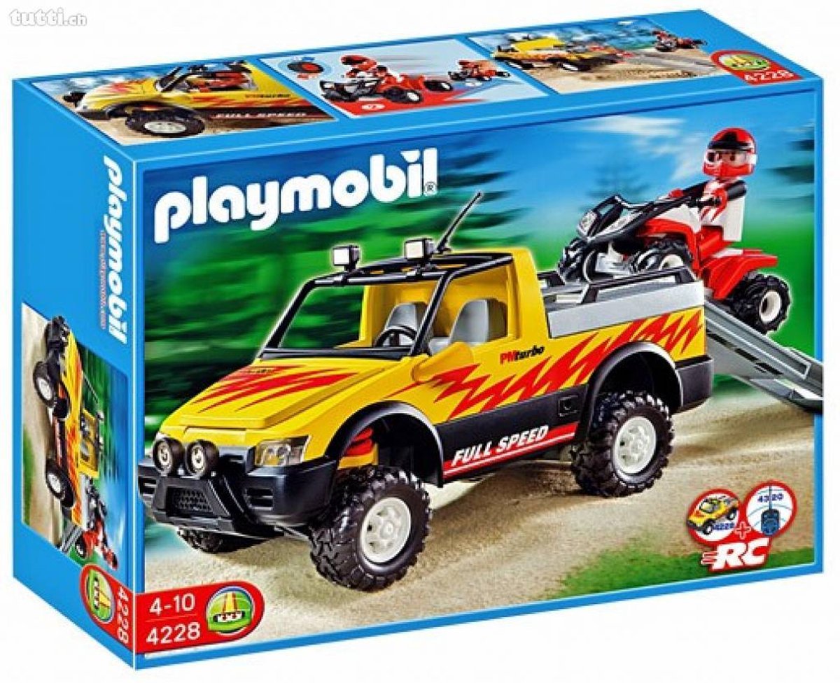 PLAYMOBIL Pick Up met Quad - 4228