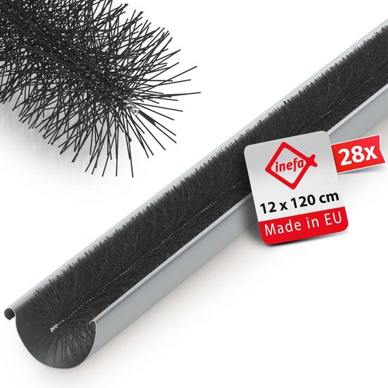Dakgootbescherming, breedte: 100-125 mm, dakgoodrooster, bladerrooster, zwart, lengte 1 meter van PE (10