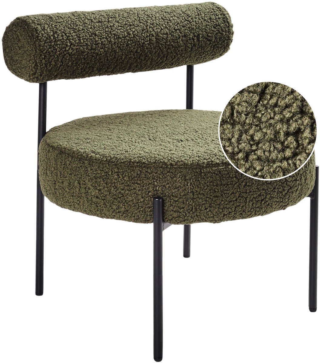 ALPHA - Fauteuil - Groen - Bouclé
