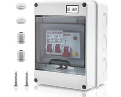 Waterdichte zekeringkast met IP65, voor caravans, garages en werkplaatsen