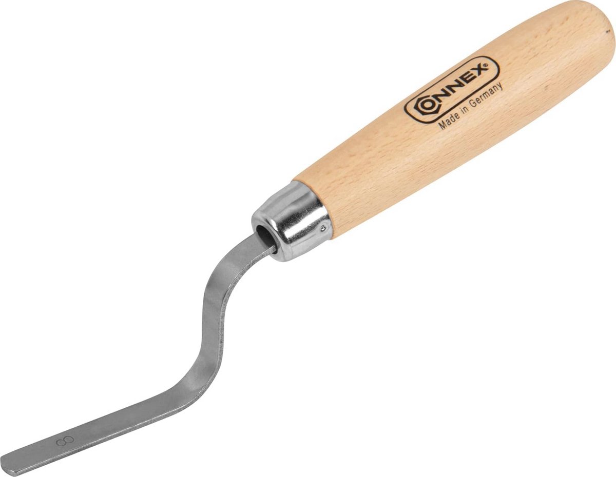 Voegtroffel van Roestvrij Staal - 10 mm Breed met Houten Handvat