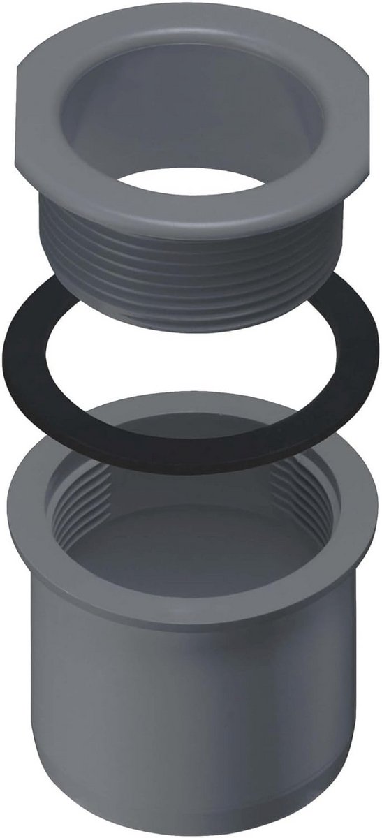 Schroefverbindingsgoot naar regenpijp 68/50mm - Doosvormig - Antraciet